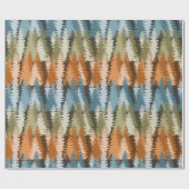 Papier Cadeau Motif de forêt de pins stratifiée (Plat)
