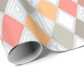Papier Cadeau Motif de forme de diamant rétro (Coin rond)