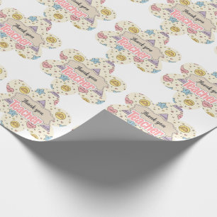 Papier Cadeau Motif de formes mathématiques pour enseignant past