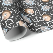 Papier Cadeau Motif de foudre Rick et Morty (Coin rond)