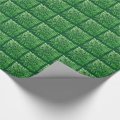 Papier Cadeau Motif de fougères Art déco - tons verts (Coin)
