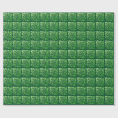 Papier Cadeau Motif de fougères Art déco - tons verts (Plat)