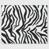 Papier Cadeau Motif de fourrure noir et blanc Zebra (Plat)