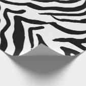 Papier Cadeau Motif de fourrure noir et blanc Zebra (Coin)