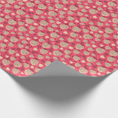 Papier Cadeau Motif de fraise rose : design doux et homogène (Coin)
