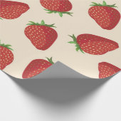 Papier Cadeau Motif de fraises (Coin)