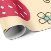 Papier Cadeau Motif de fraises (Coin rond)