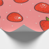 Papier Cadeau Motif de fraises (Coin)