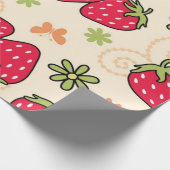 Papier Cadeau Motif de fraises (Coin)