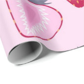 Papier Cadeau Motif de fraises (Coin rond)