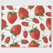 Papier Cadeau Motif de fraises (Plat)