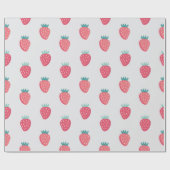 Papier Cadeau Motif de fraises (Plat)