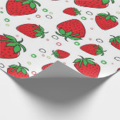 Papier Cadeau Motif de fraises (Coin)