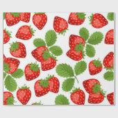 Papier Cadeau Motif de fraises (Plat)