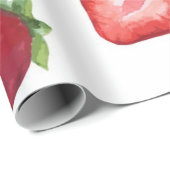 Papier Cadeau Motif de fraises (Coin rond)