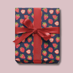 Papier Cadeau Motif de fraises