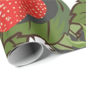 Papier Cadeau Motif de fraises (Coin rond)
