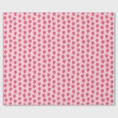 Papier Cadeau Motif de fraises roses (Plat)