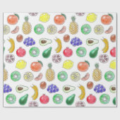 Papier Cadeau Motif de fruits (Plat)