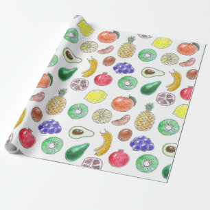 Papier Cadeau Motif de fruits