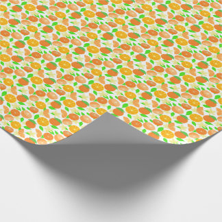 Papier Cadeau Motif de fruits à l'orange tropicale personnalisée