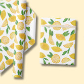 Papier Cadeau Motif de fruits Citrus Lemon