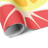 Papier Cadeau Motif de fruits d'agrumes (Coin rond)