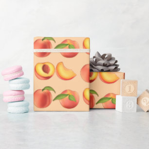 Papier Cadeau Motif de fruits de pêche