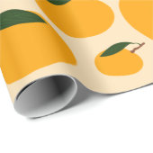 Papier Cadeau Motif de fruits d'été Mango (Coin rond)