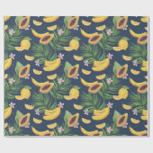 Papier Cadeau Motif de fruits exotiques (Plat)
