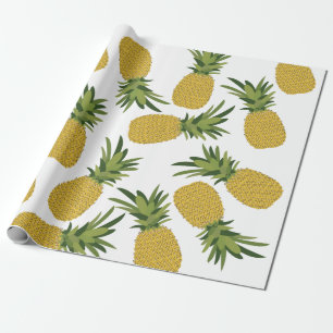 Papier Cadeau Motif de fruits tropicaux à l'ananas