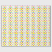 Papier Cadeau Motif de fruits tropicaux colorés 2 (Plat)