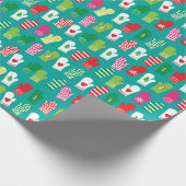 Papier Cadeau Motif de gants de cuisine de Noël (Coin)