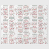 Papier Cadeau Motif de gants de Noël confits (Plat)
