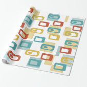 Papier Cadeau Motif de Geo Pod moderne du milieu du siècle (Déroulé)