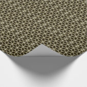 Papier cadeau Motif de géométrie noire (Coin)