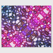 Papier Cadeau motif de géoode rose Abstrait (Plat)