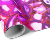 Papier Cadeau motif de géoode rose Abstrait (Coin rond)