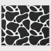 Papier Cadeau Motif de girafe noir et blanc (Plat)