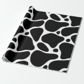 Papier Cadeau Motif de girafe noir et blanc (Déroulé)