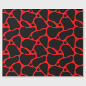 Papier Cadeau Motif de girafe rouge et noire (Plat)