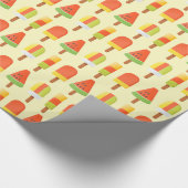 Papier Cadeau Motif de glaces d'été (Coin)