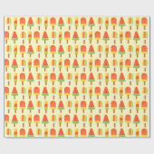 Papier Cadeau Motif de glaces d'été (Plat)