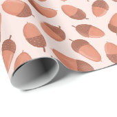 Papier Cadeau Motif de gland (Coin rond)