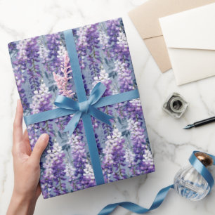 Papier Cadeau Motif de glycine carrelée mignonne
