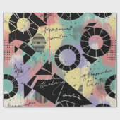 Papier Cadeau Motif de graffiti urbain coloré (10) (Plat)