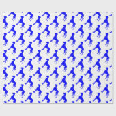 Papier Cadeau Motif de Grand Danois bleu (Plat)