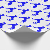 Papier Cadeau Motif de Grand Danois bleu (Coin)