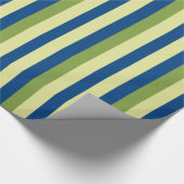 Papier Cadeau Motif de Grandes Vertes et Bleues (Coin)