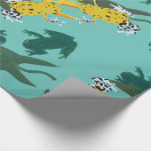 Papier Cadeau Motif de grenouilles exotiques (Coin)